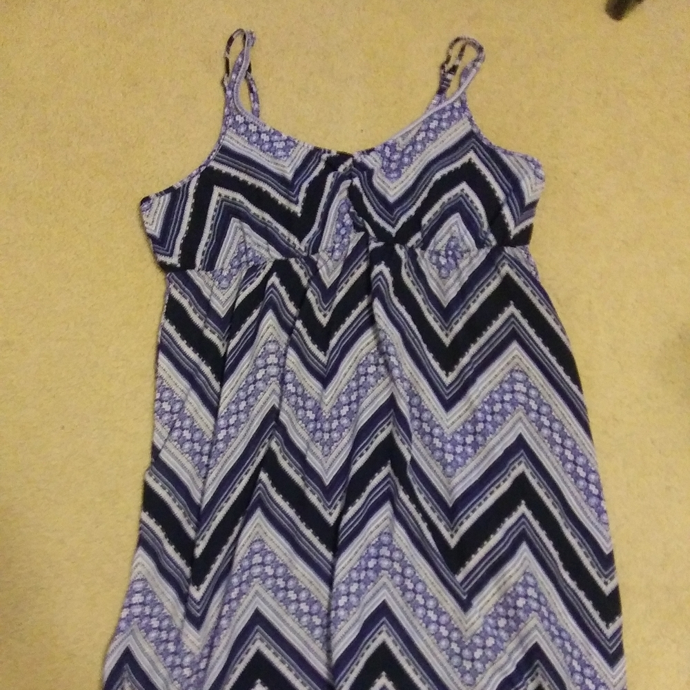 Maurices XXL Blue Patterned Sundress